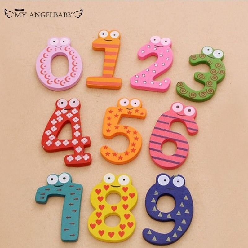 10pcs/set Montessori Baby Number Refrigerator Fridge Magnetic Figure Stick Mathematics Wooden Educational Kids Toys for Children - Magnetischspeelgoedwinkel.nl