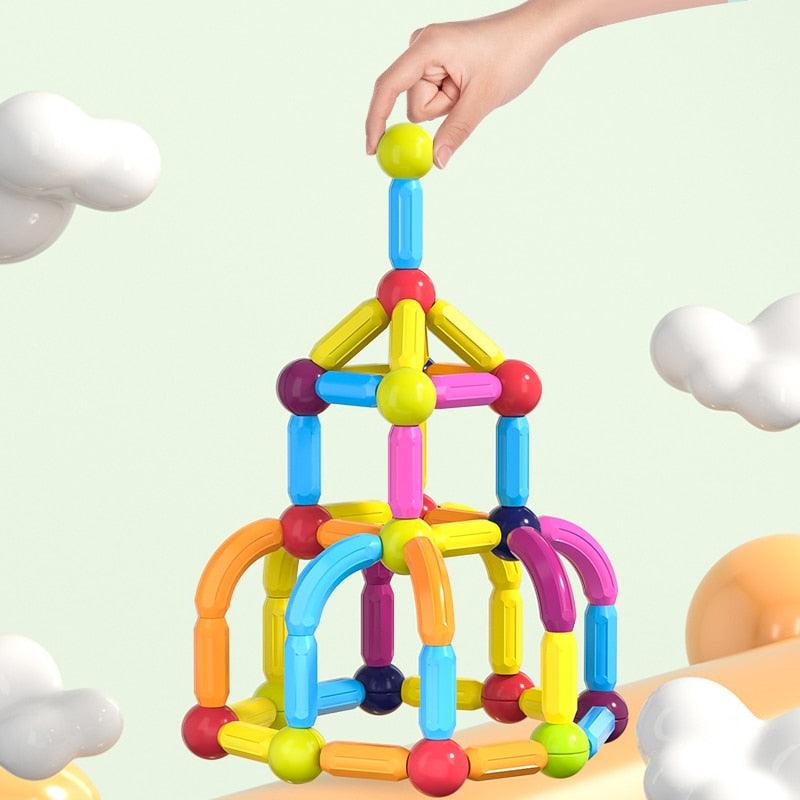 Kids Magnetic Construction Set Magnetic Balls Stick Building Blocks Montessori Educational Toys For Children Gift - Magnetischspeelgoedwinkel.nl