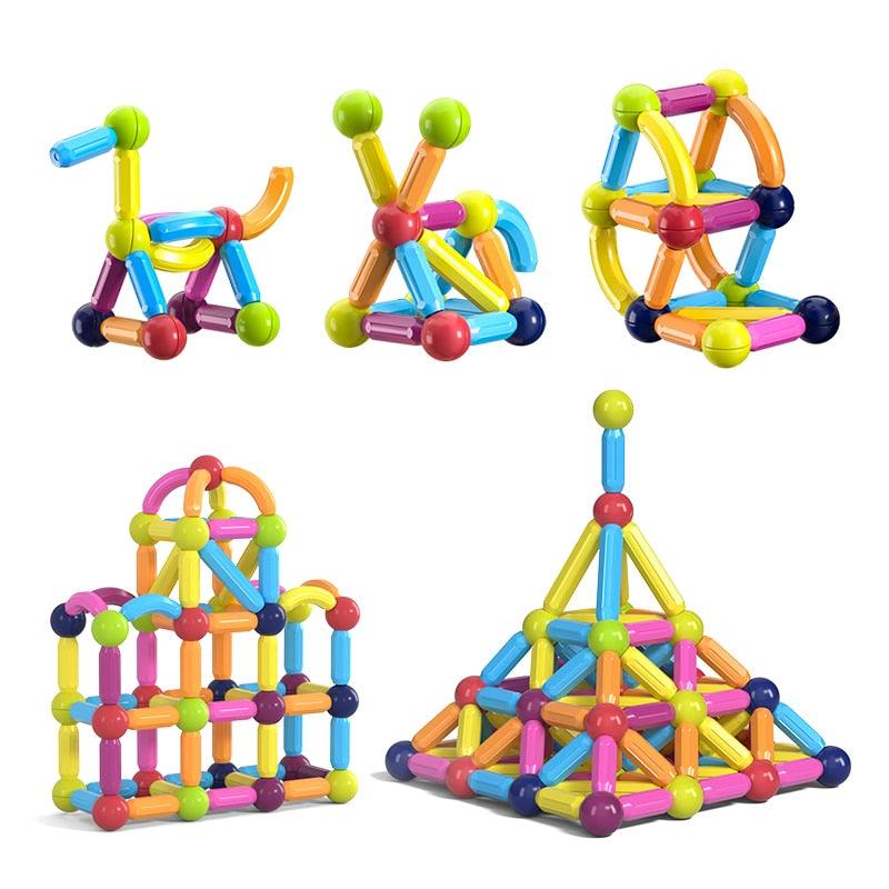 Kids Magnetic Construction Set Magnetic Balls Stick Building Blocks Montessori Educational Toys For Children Gift - Magnetischspeelgoedwinkel.nl