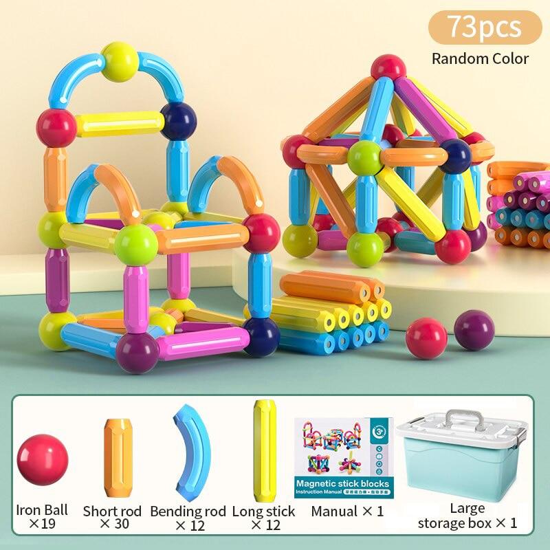 Kids Magnetic Construction Set Magnetic Balls Stick Building Blocks Montessori Educational Toys For Children Gift - Magnetischspeelgoedwinkel.nl