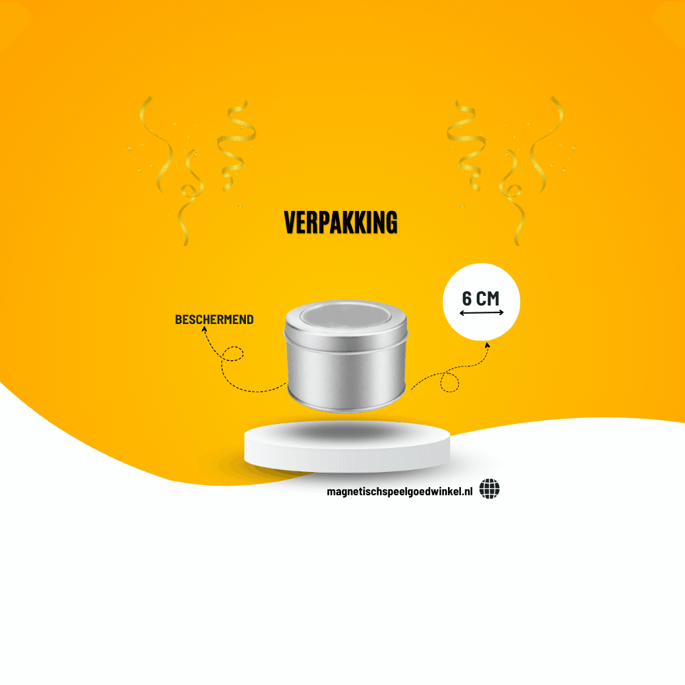 Magneet balletjes (Geel) 216 stuks - Magnetischspeelgoedwinkel.nl