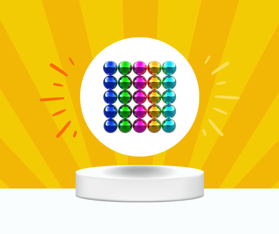 Magneet balletjes (Regenboog) - Magnetischspeelgoedwinkel.nl