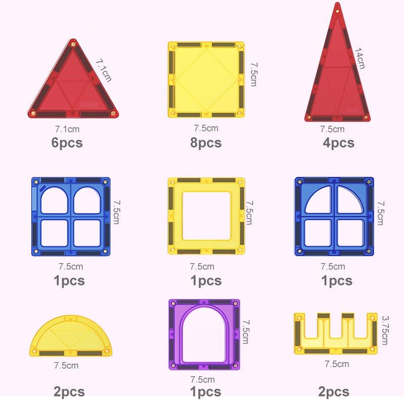 Romboss Magnetic Building Blocks Construction Games Magnet Designer Educational Toys Magnetic Tiles For Kids Gift - Magnetischspeelgoedwinkel.nl