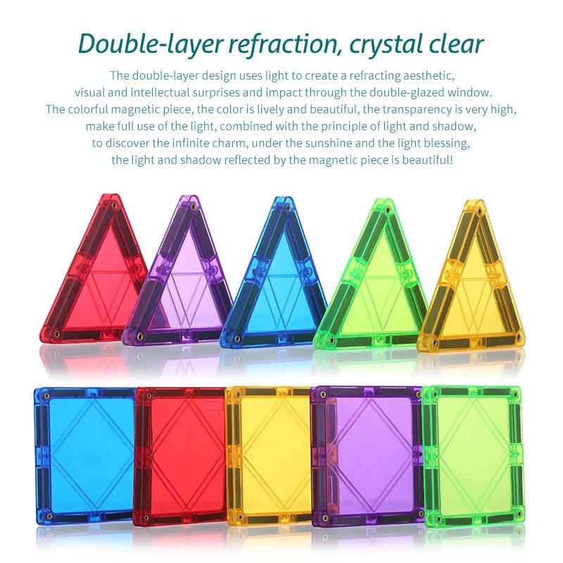 Romboss Magnetic Building Blocks Construction Games Magnet Designer Educational Toys Magnetic Tiles For Kids Gift - Magnetischspeelgoedwinkel.nl