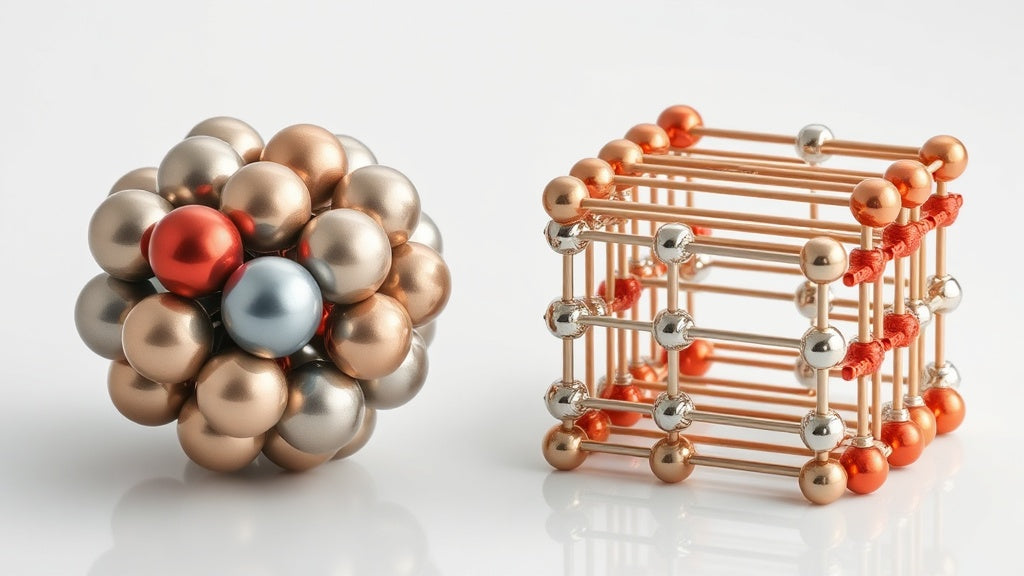 Magneet balletjes naast magnetische staafjes vergelijking