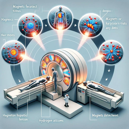 De magnetische spoelen in een MRI-scanner