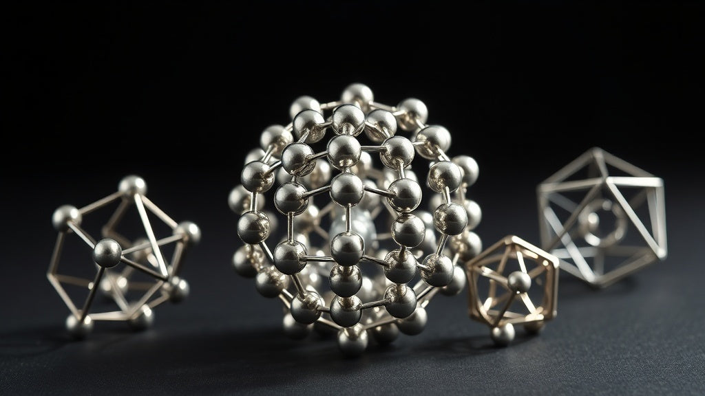 Complexe geometrische vormen gemaakt van magneet balletjes