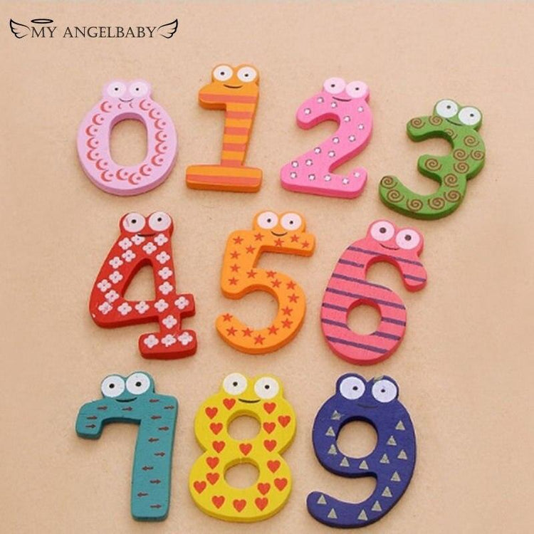 10pcs/set Montessori Baby Number Refrigerator Fridge Magnetic Figure Stick Mathematics Wooden Educational Kids Toys for Children - Magnetischspeelgoedwinkel.nl