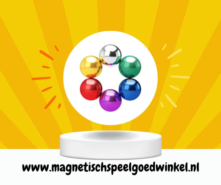 Magneet balletjes (Paars) 216 stuks - Magnetischspeelgoedwinkel.nl