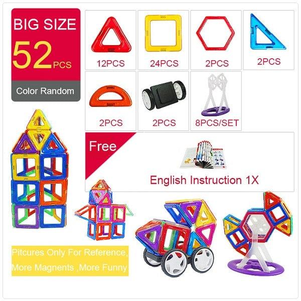 KACUU Magnetic Designer Construction & Building Toys 157PCS Big Size Magnetic Blocks Magnets Building Blocks Toys For Children - Magnetischspeelgoedwinkel.nl