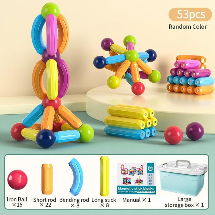 Kids Magnetic Construction Set Magnetic Balls Stick Building Blocks Montessori Educational Toys For Children Gift - Magnetischspeelgoedwinkel.nl