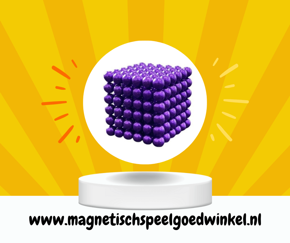 Magneet balletjes (Paars) - Magnetischspeelgoedwinkel.nl