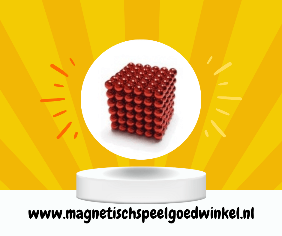 Magneet balletjes (Rood) - Magnetischspeelgoedwinkel.nl