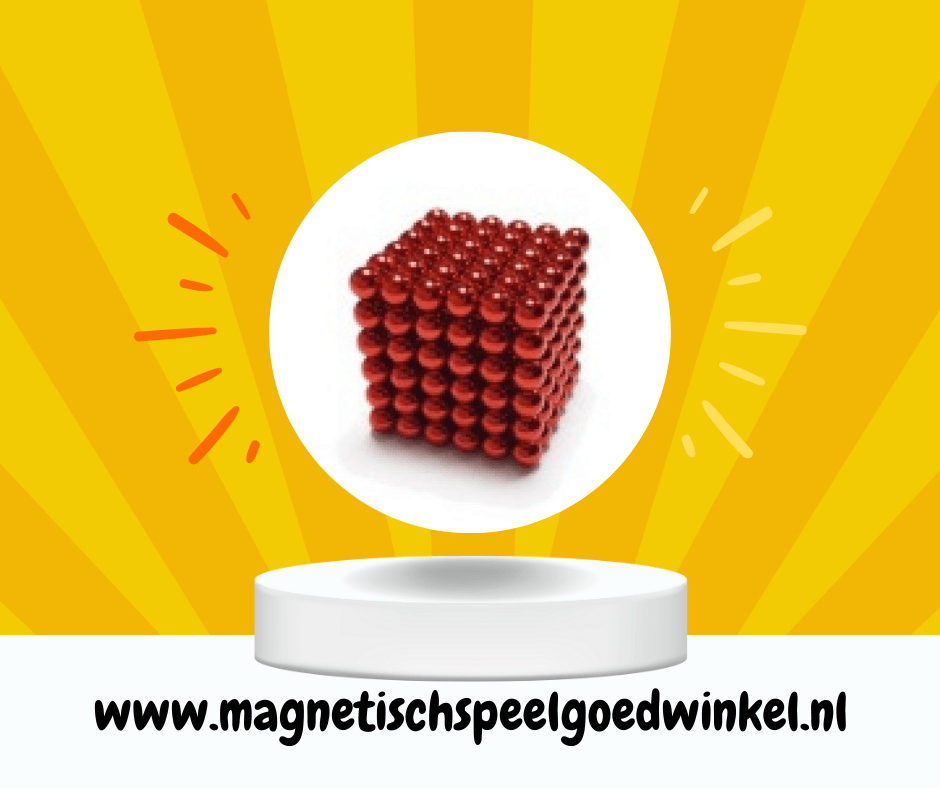 Magneet balletjes rood 216 stuks