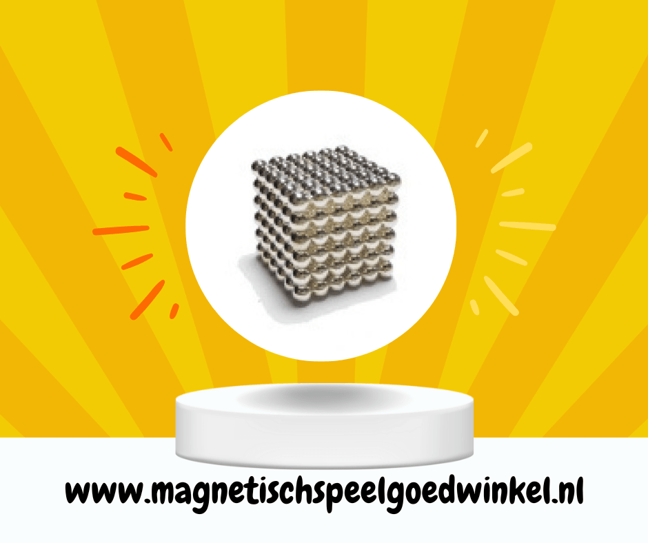 Magneet balletjes zilver 216 stuks
