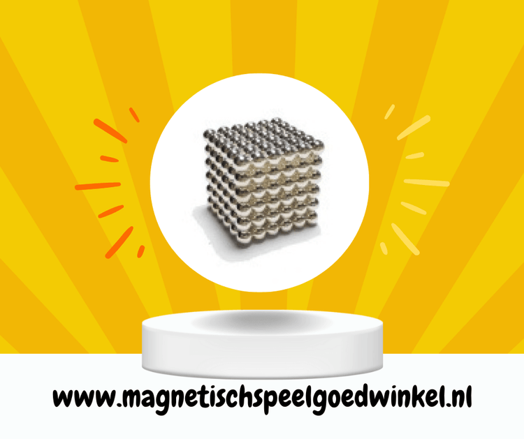 Magneet balletjes zilver 216 stuks extra