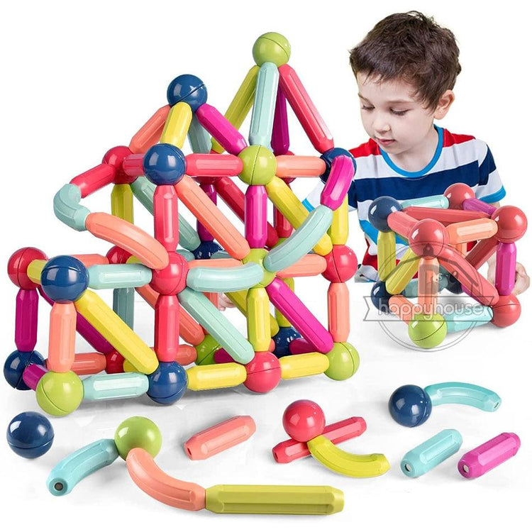 Magnetic Constructor Blocks Set Toys for Kids Magnet Stick Rod Building Blocks Montessori Educational Toys For Children Boy Girl - Magnetischspeelgoedwinkel.nl