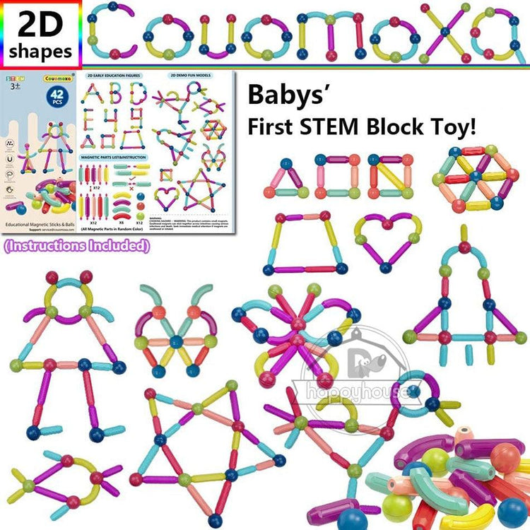 Magnetic Constructor Blocks Set Toys for Kids Magnet Stick Rod Building Blocks Montessori Educational Toys For Children Boy Girl - Magnetischspeelgoedwinkel.nl