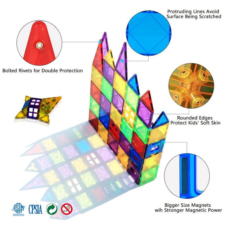 Romboss Magnetic Building Blocks Construction Games Magnet Designer Educational Toys Magnetic Tiles For Kids Gift - Magnetischspeelgoedwinkel.nl