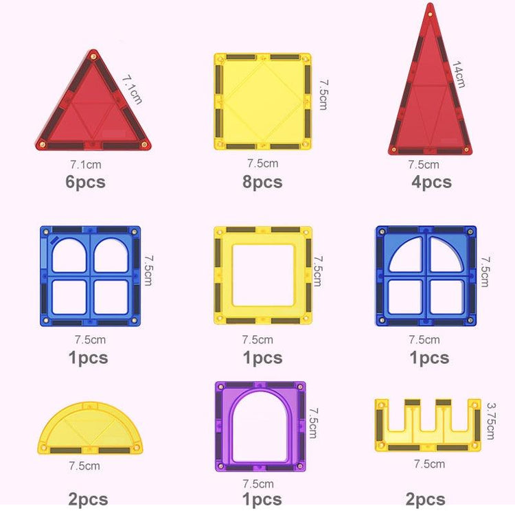 Romboss Magnetic Building Blocks Construction Games Magnet Designer Educational Toys Magnetic Tiles For Kids Gift - Magnetischspeelgoedwinkel.nl